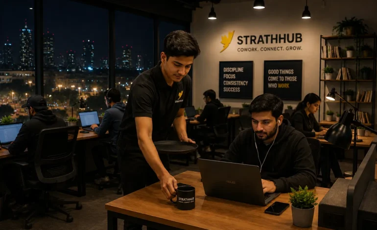 night shift coworking space Karachi