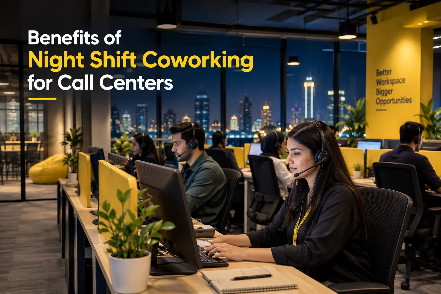 Benefits of Night Shift Coworking for Call Centers