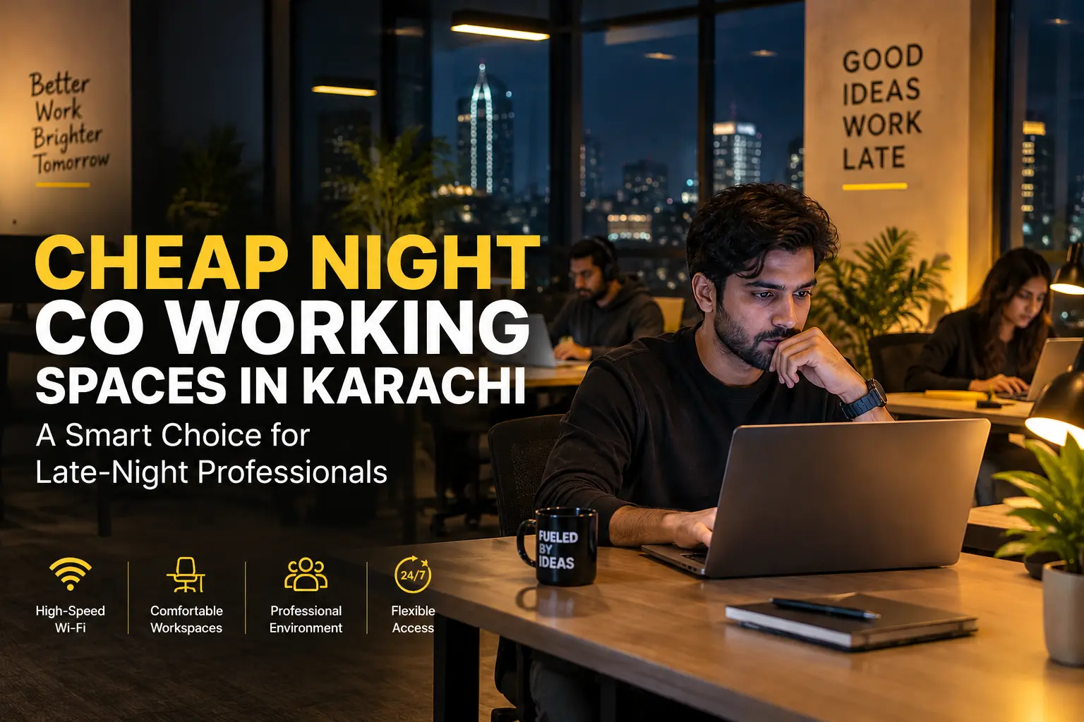 Cheap night co working spaces in Karachi